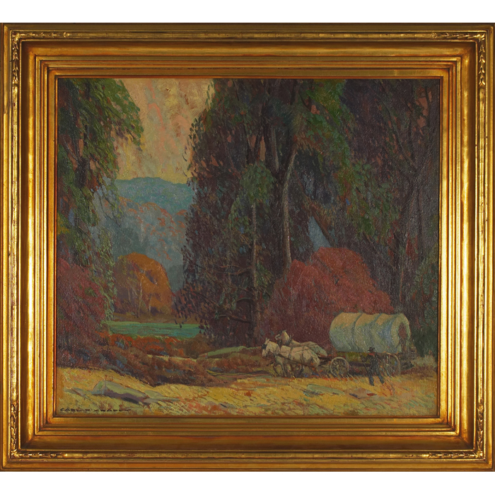 Appraisal: Carl Rudolph Krafft American - The Pioneers c oil on