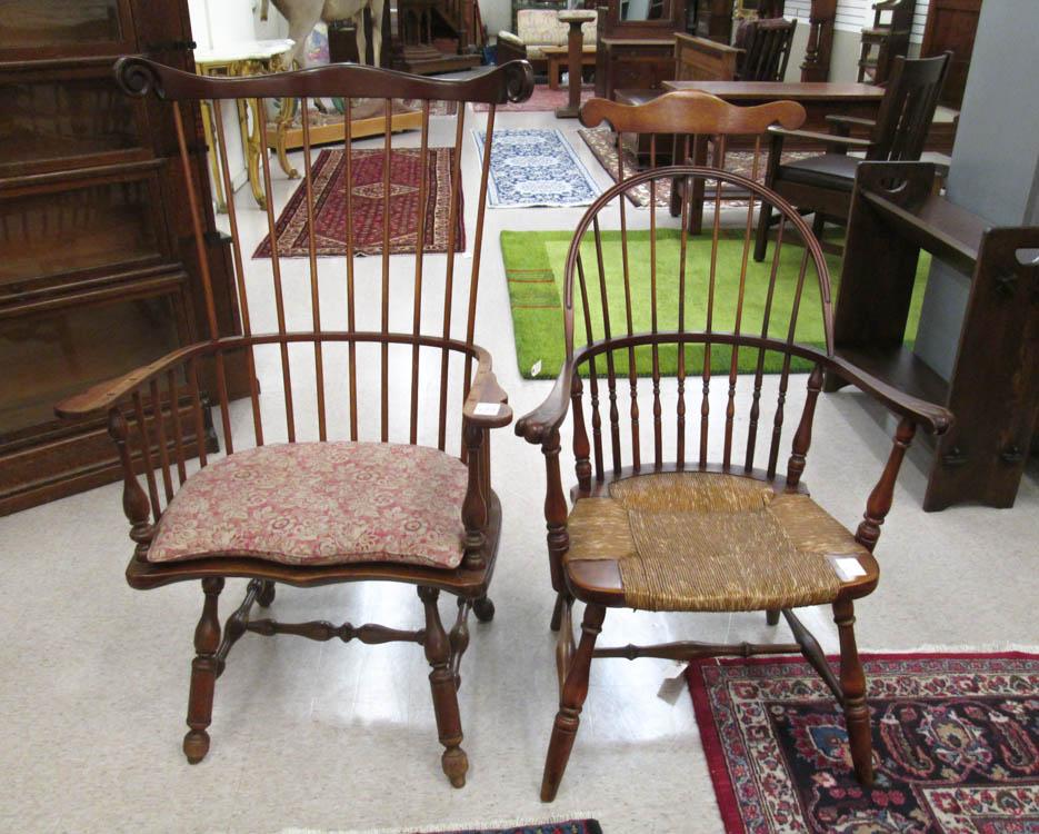 Appraisal: TWO STICKLEY WINDSOR ARMCHAIRS Cherry Valley Collection Leopold J George