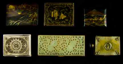 Appraisal: COLLECTION OF SIX ASIAN BOXES including a Japanese lacquer box