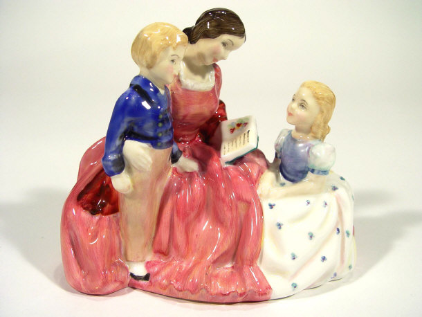 Appraisal: Hand painted Royal Doulton figure 'The Bedtime Story' HN factory