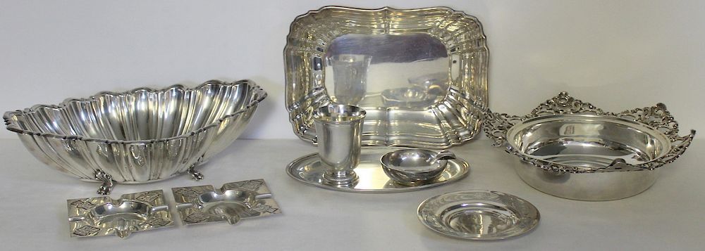 Appraisal: SILVER Assorted Grouping of Silver Hollow Ware Includes a Mauser