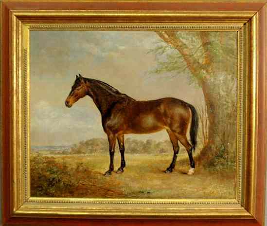 Appraisal: Smith George Armfield British - oil on canvas equine portrait