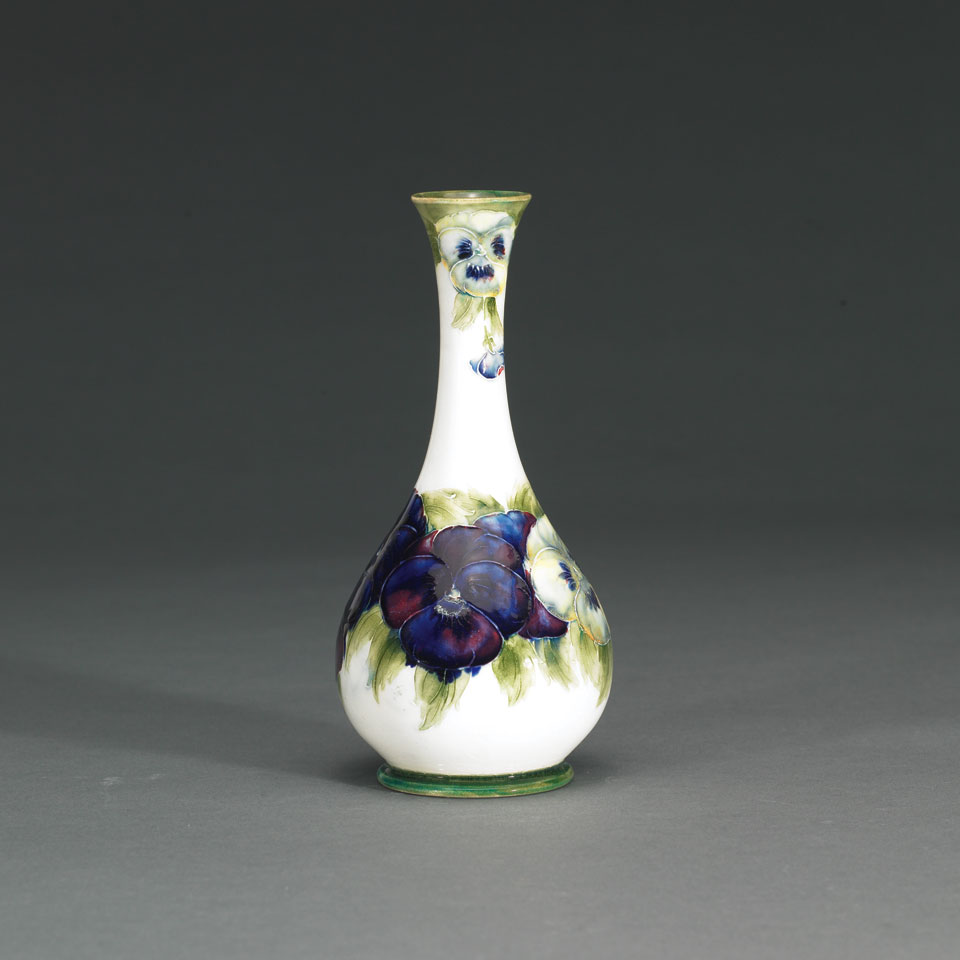 Appraisal: Moorcroft Pansy Vase for Liberty Co c - impressed Burslem