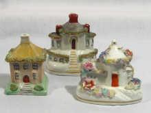 Appraisal: Three china cottage ornaments two with money box slots