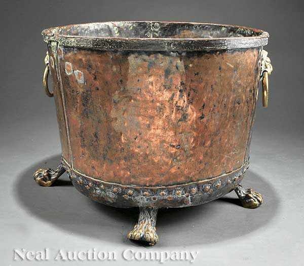 Appraisal: A Large Copper and Brass Jardini re in the Classical