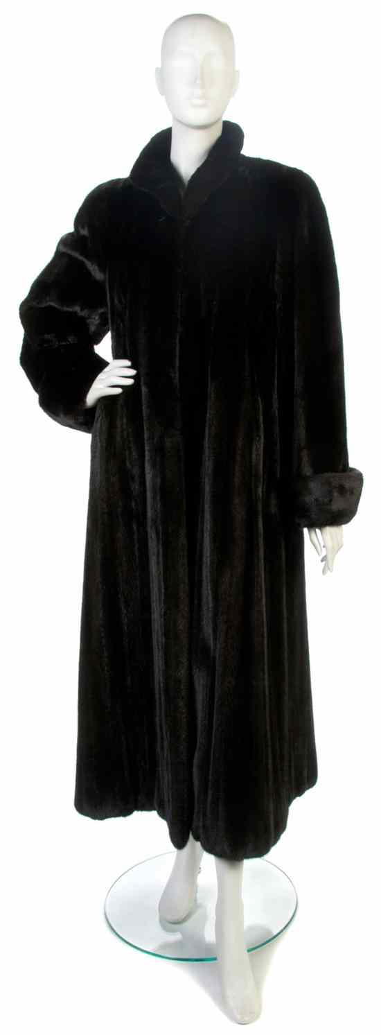 Appraisal: A Brown Mink Coat Labeled Neiman Marcus