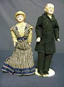 Appraisal: GERMAN BISQUE DOLL HOUSE DOLLS This is a pair of