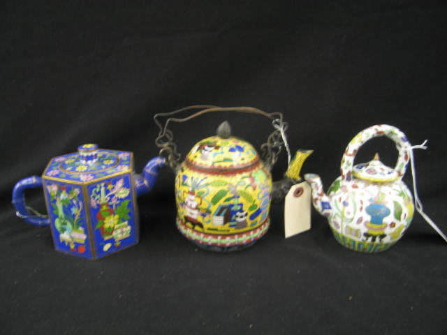 Appraisal: Chinese Cloisonne Teapots