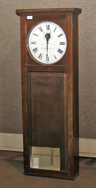 Appraisal: An American mahogany large wall clock Stromberg Electric Co Chicago