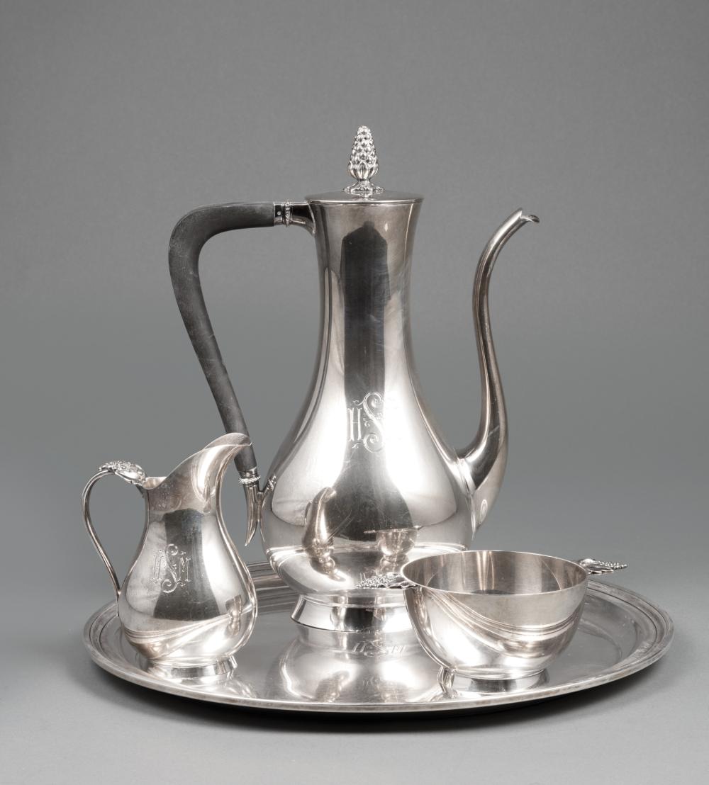 Appraisal: Tiffany Co Makers Modernist Sterling Silver After-Dinner Coffee Service incl