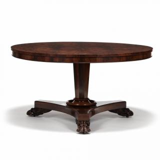 Appraisal: William IV Rosewood Tilt Top Breakfast Table circa circular tilt