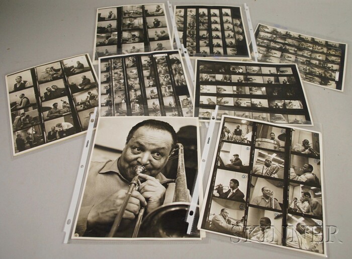 Appraisal: Collection of Don Bronstein - Photographic Contact Sheets Depicting Duke