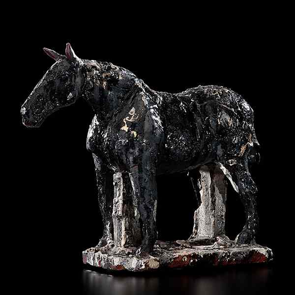 Appraisal: Jean-Pierre Larocque Canada Untitled Horse Stoneware ht wd dp in