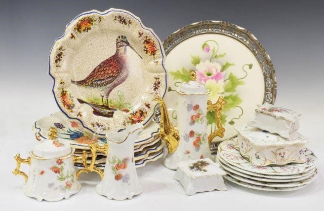 Appraisal: lot of Group of porcelain and melamine plates trinket boxes