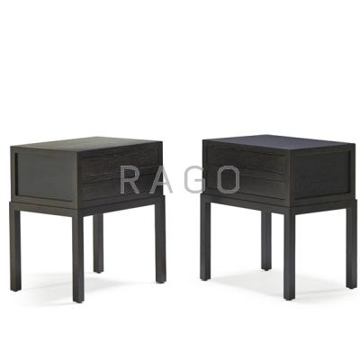 Appraisal: CHRISTIAN LIAIGRE HOLLY HUNT Pair of Mystere two-drawer nightstands New