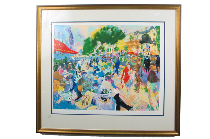 Appraisal: LEROY NEIMAN American born An original serigraph titled Fouquet's a