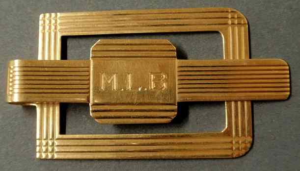 Appraisal: Money clip k gold monogrammed MLB x