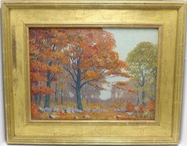 Appraisal: HARRY NEYLAND - SOUTH DARTMOUTH OILPAINTING ON CANVAS TITLED AUTUMN