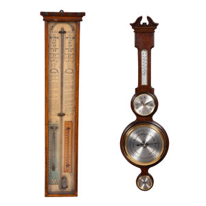 Appraisal: An Admiral Fitzroy Mahogany Barometer and a Modern English Mahogany