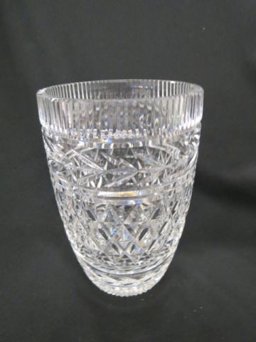 Appraisal: Waterford Cut Crystal Vase diamond and vine design signed excellent