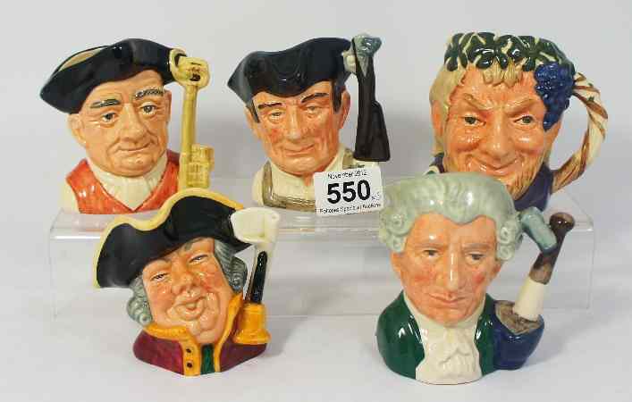 Appraisal: Royal Doulton Small Size Character Jugs Apothecary D Bacchus D