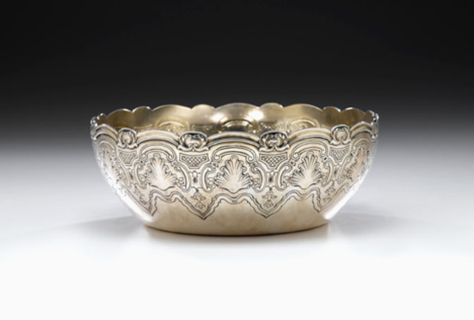 Appraisal: Tiffany Co sterling silver bowl circa Decorated with a continuous