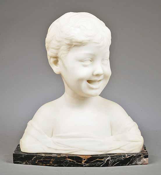 Appraisal: An Italian Marble Bust of a Young Child after the