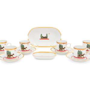 Appraisal: A Set of Six Cartier La Maison de Louis Porcelain