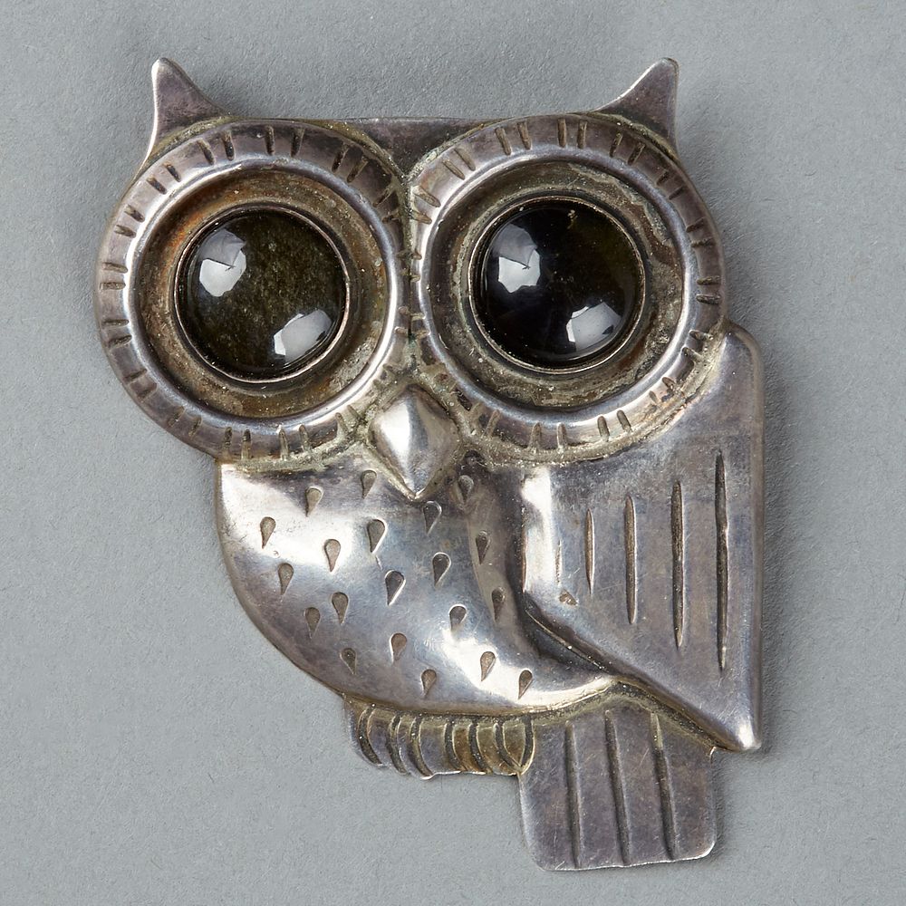 Appraisal: William Spratling Taxco Silver Owl Brooch William Spratling - Silver