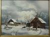 Appraisal: OOC - Winter Farm Scene attributed to Durie family CT