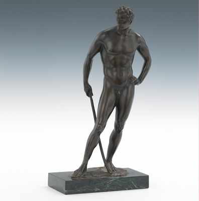 Appraisal: Edwin Grienauer German - Herkules Cast bronze with brown patina