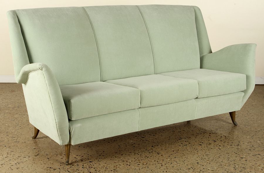 Appraisal: ITALIAN UPHOLSTERED SOFA BY ISA CIRCA An Italian upholstered three