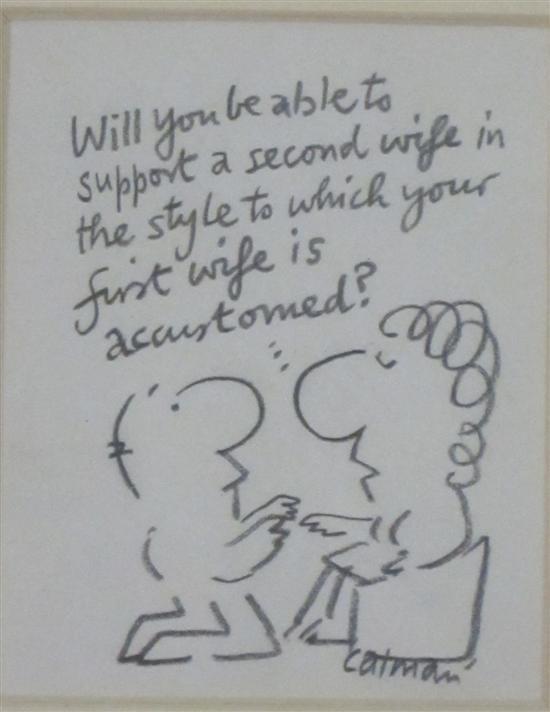 Appraisal: Mel Calman - an original Cartoon - Will you be