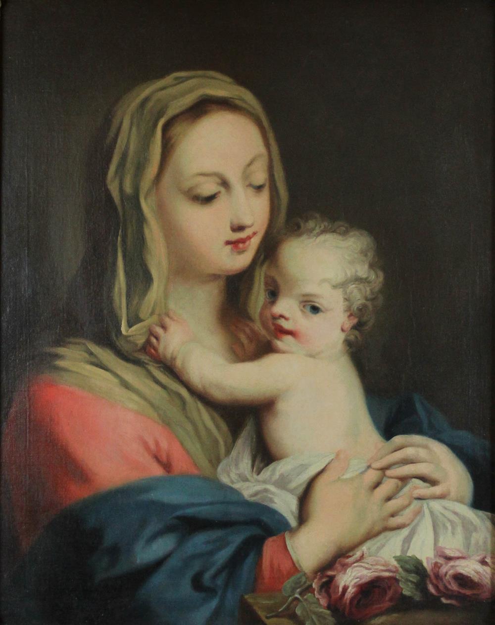 Appraisal: CIRCLE OF POMPEO GIROLAMO BATONI ITALIAN - MADONNA AND CHILD