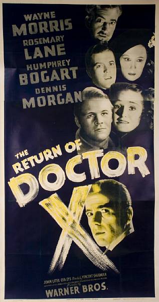 Appraisal: The Return of Dr X Warner Bros three-sheet condition A