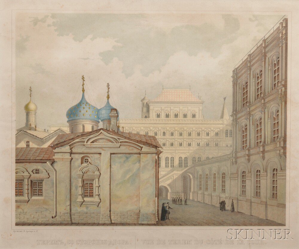 Appraisal: Colored Lithograph Depicting Terem Palace in the Kremlin Russia th