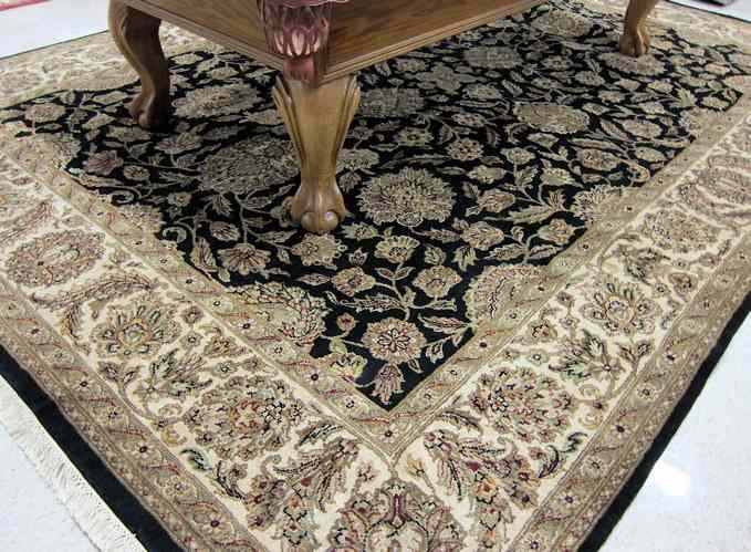 Appraisal: HAND KNOTTED ORIENTAL CARPET Indo-Jaipur Persian floral Kashan design on