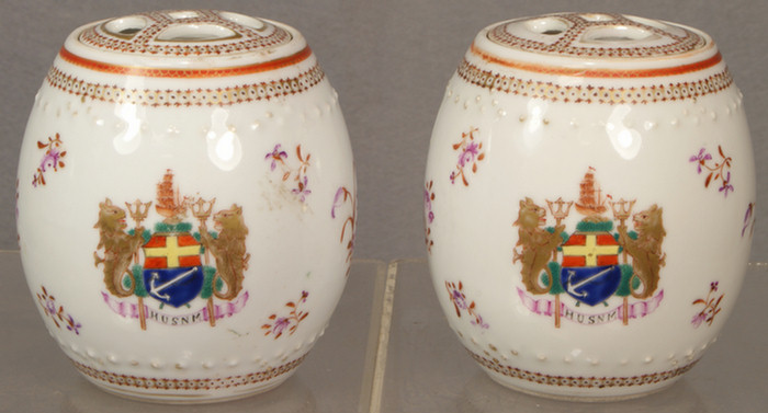 Appraisal: Chinese Export porcelain pair of covered jars h made for