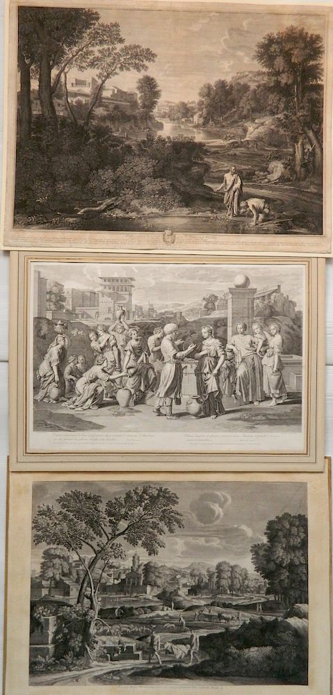 Appraisal: after Nicholas Poussin prints after Nicholas Poussin prints- Etienne Baudet-