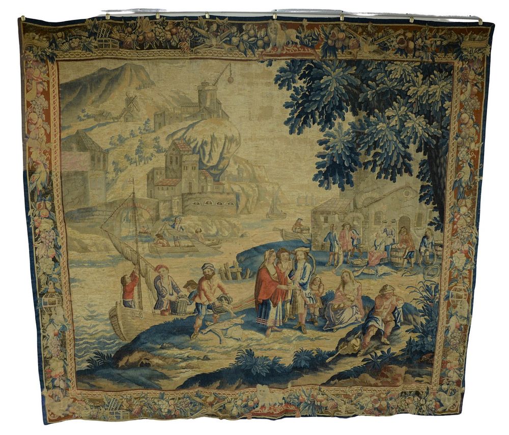 Appraisal: Hatton Garden Teniers Tapestry th Century Aubusson in silk and