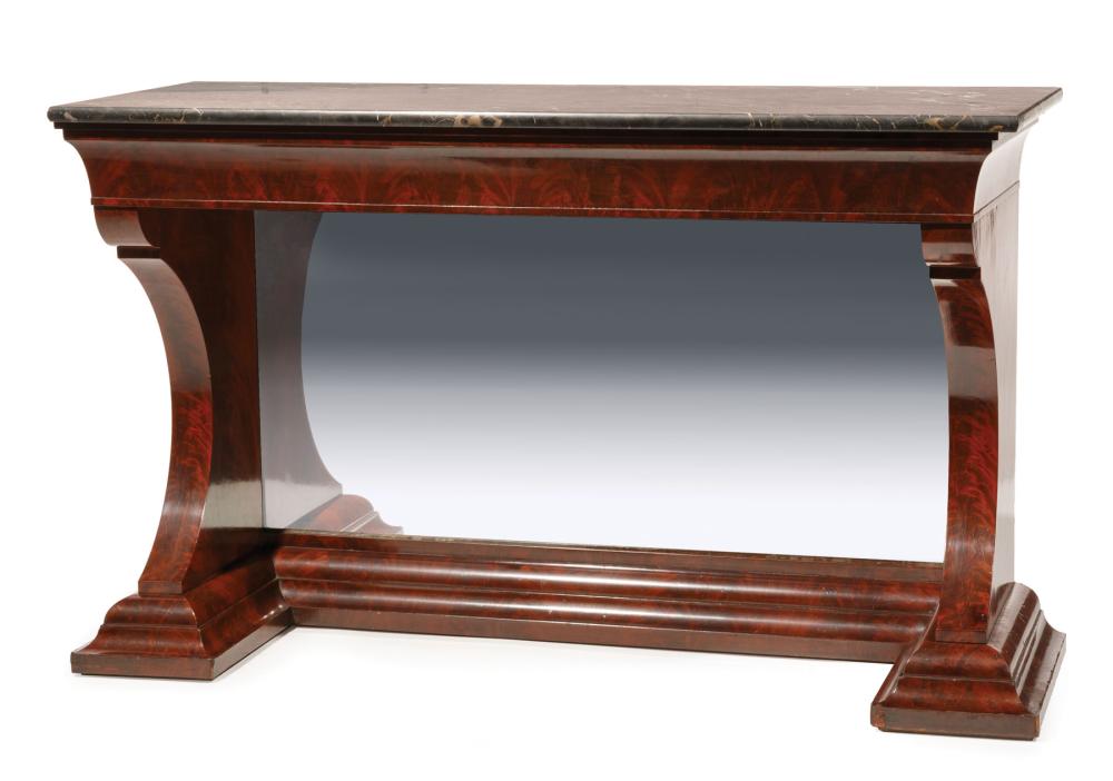 Appraisal: American Classical Mahogany Console Table early-to-mid th c probably Meeks