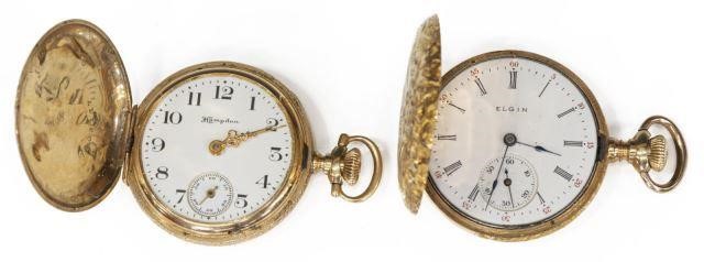 Appraisal: lot of Ladies fancy hunter case pocket watches Elgin movement