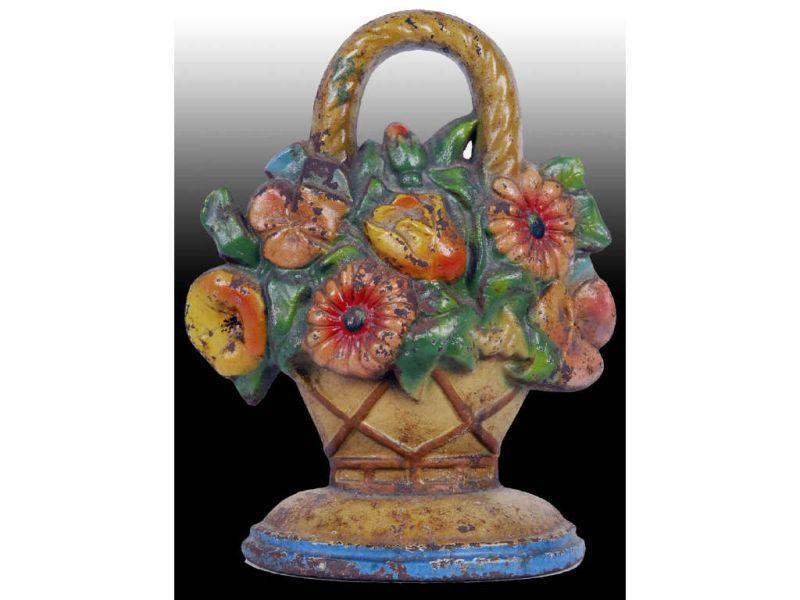 Appraisal: Flower Cast Iron Doorstop Description - '' x '' Made