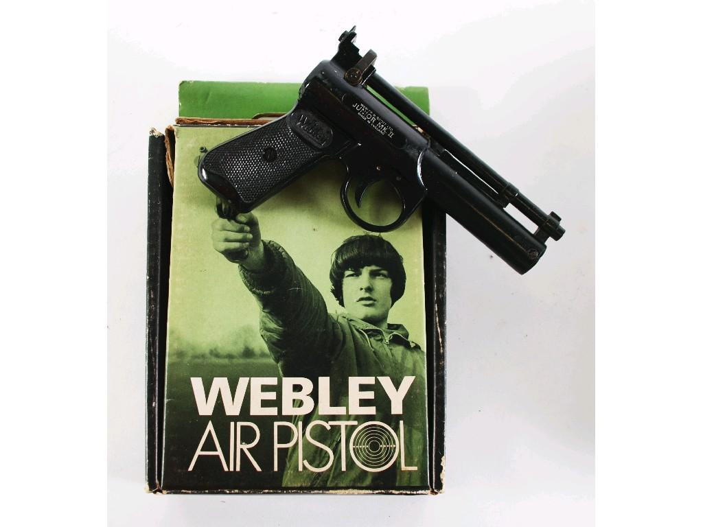 Appraisal: BOXED WEBLEY JUNIOR AIR PISTOL WITH INSTRUCTIONS EST -