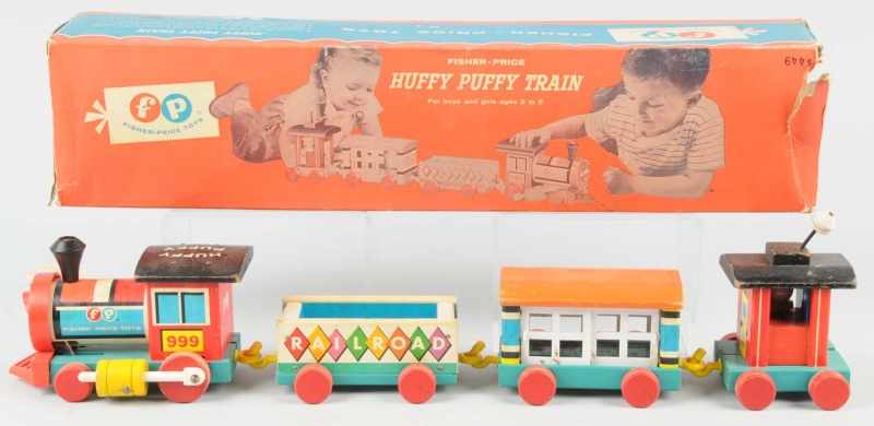 Appraisal: Fisher Price No Huffy Puffy Train Toy Description Paper on