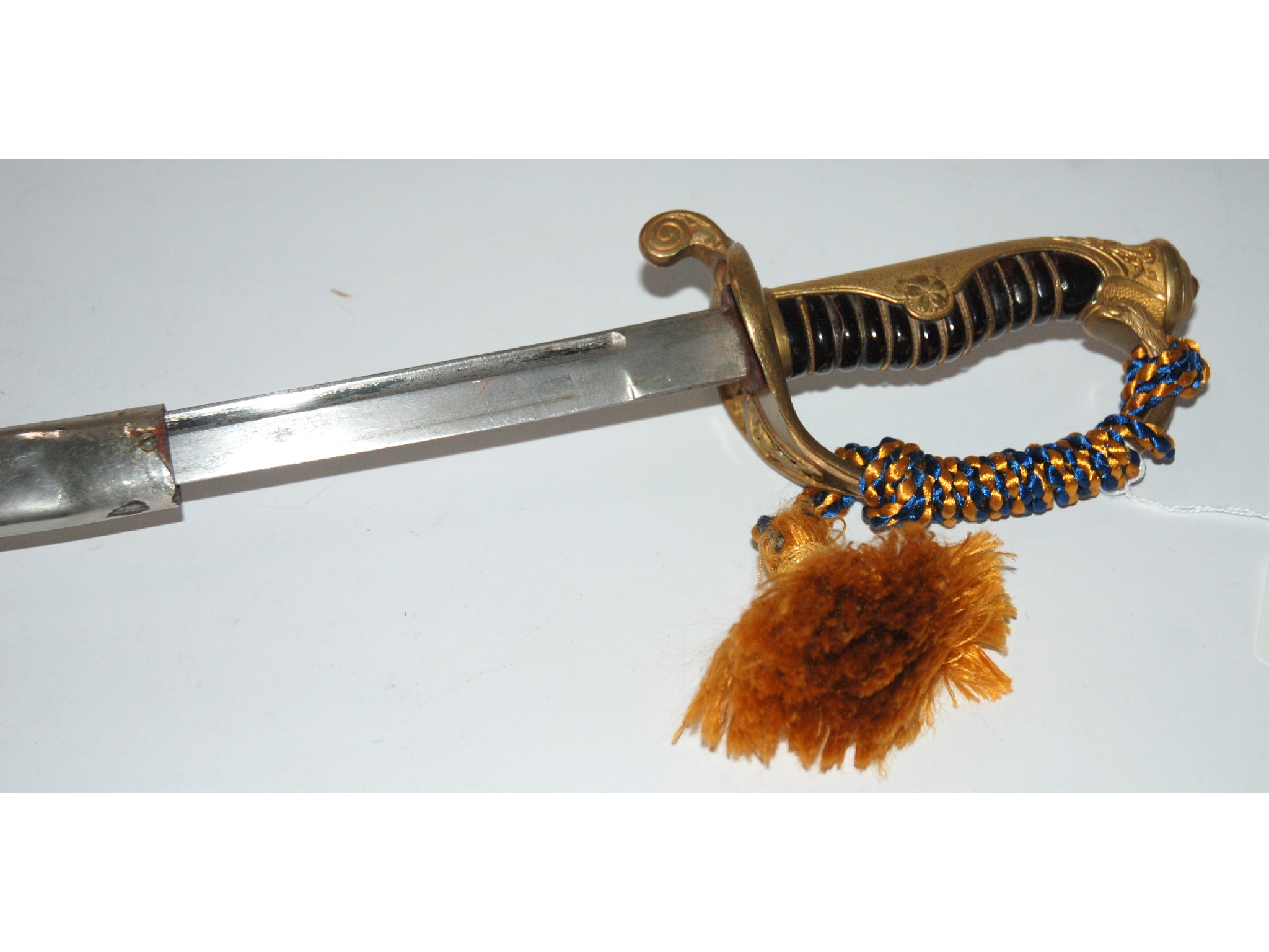 Appraisal: An officers dress sword with brass pierced mountings in original