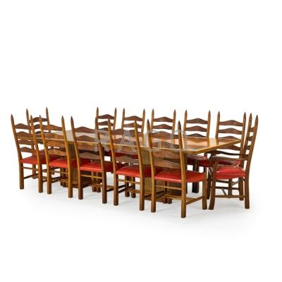 Appraisal: STUART MACE - TOKLAT GALLERY Fine banquet table and twelve