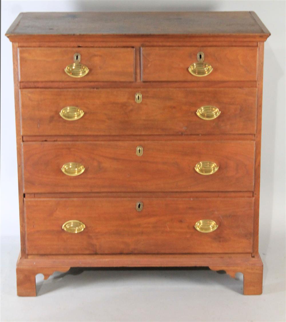 Appraisal: SOUTHERN WALNUT CHIPPENDALE CHEST OF DRAWERS ca having a molded