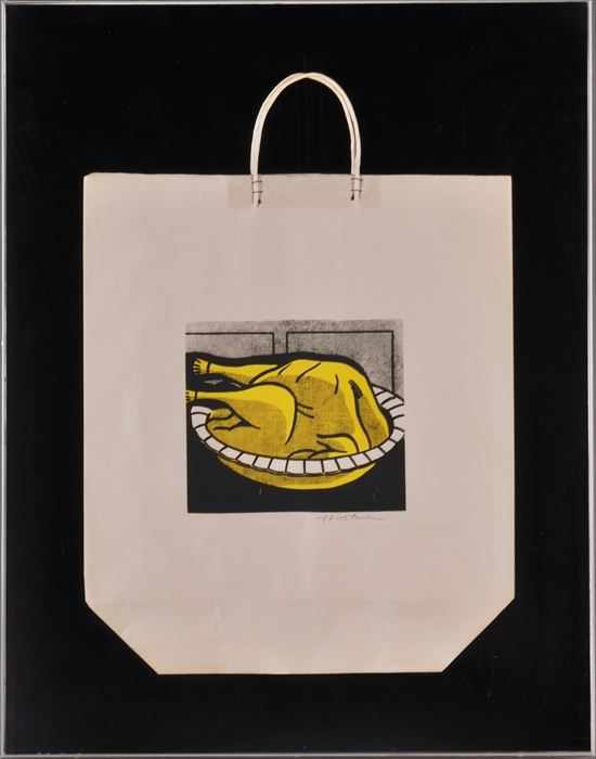 Appraisal: ROY LICHTENSTEIN - TURKEY SHOPPING BAG Silkscreen print on paper