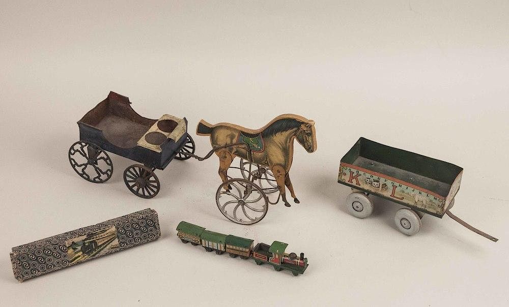 Appraisal: Assorted Tin Litho Toys Assorted tin toys comprising an early